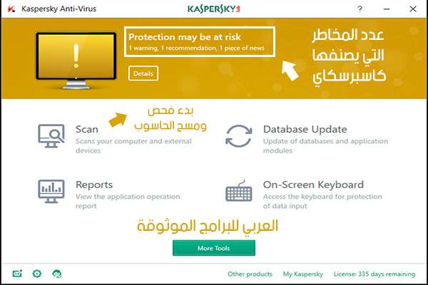 وظائف برنامج كاسبر سكاي انتي فيرس Kaspersky Anti-Virus