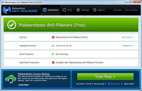 تحميل مكافح الفيروسات الخبيثة Marewarebytes Anti-Maleware