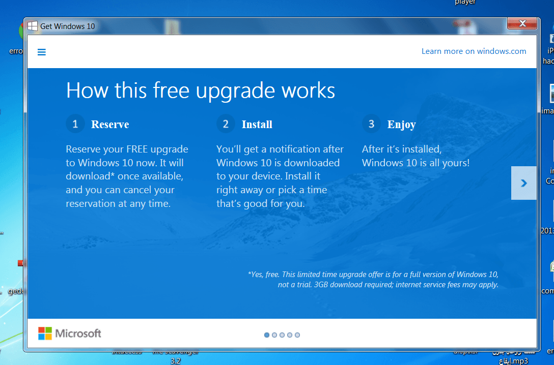 الترقية لويندوز 10
