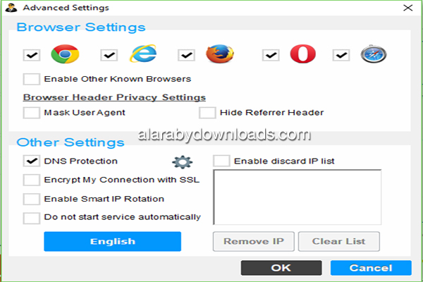 تحميل برنامج تغيير الاي بي للكمبيوتر Hide My IP برنامج تغيير الايبي IP Address