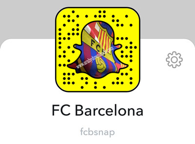 حساب نادي برشلونة الاسباني على السناب شات.