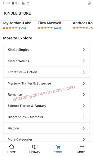 تحميل تطبيق كيندل أمازون Amazon Kindle ـــ متجر الكتب الإلكترونية للاندرويد رابط مباشر