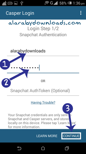 تحميل برنامج كاسبر سناب شات للاندرويد