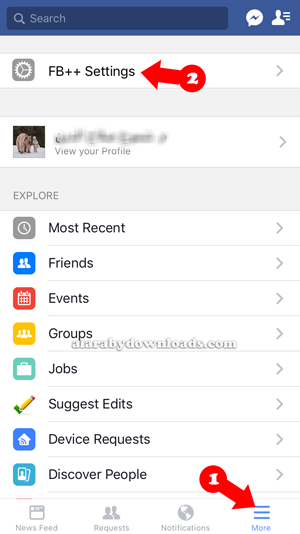 اعدادات فيس بوك بلس للايفون - تحميل فيس بوك بلس