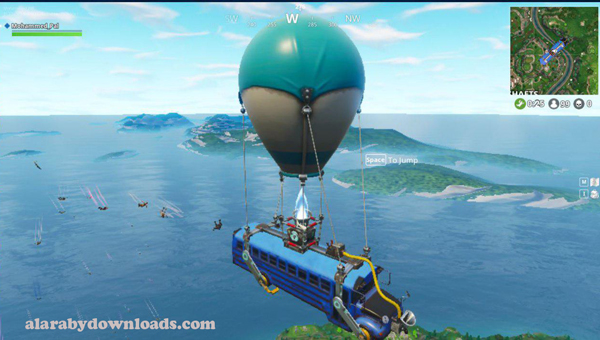 البدأ بالقتال بعد تنزيل لعبة fortnite 2022