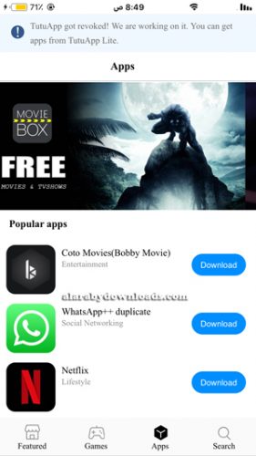 مجموعة البرامج في متجر الارنب الصيني الجديدة TutuApp Lite