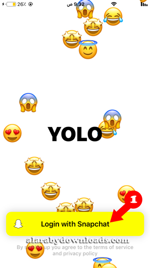 تسجيل الدخول إلى Yolo للايفون