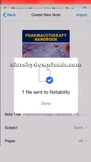 تمت اضافة المادة إلى تطبيق notablity بنجاح تحميل برنامج Notability مجانا