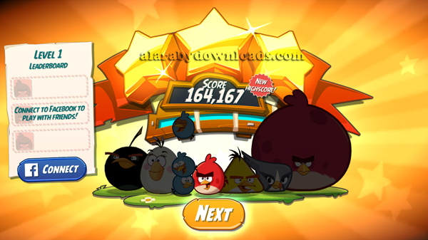 مجموع نقاطك بعد انتهاء المعركة في angry birds2 للايفون