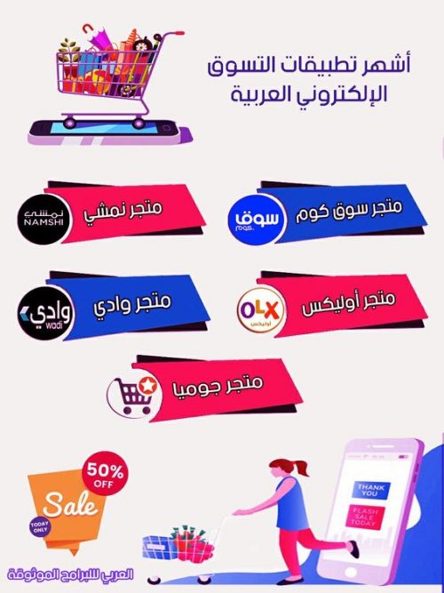 اشهر تطبيقات التسوق الالكتروني العربية 