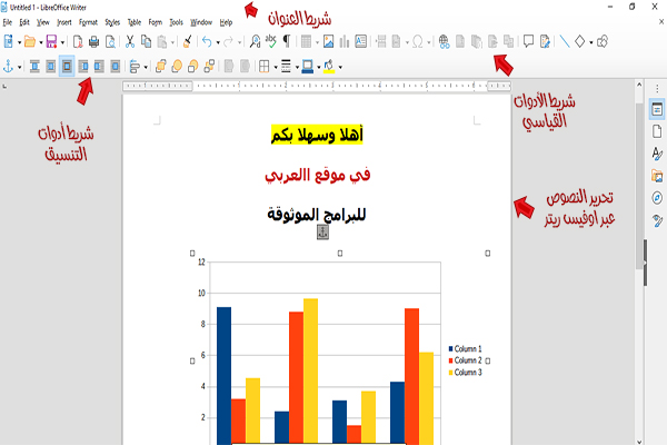 برنامج مجاني للعروض خاص بحزمة libre office