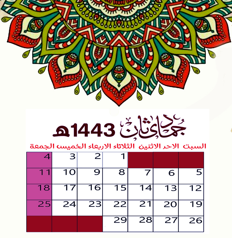 1443 هجري كم ميلادي