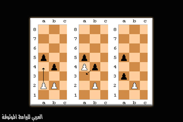 قاعدة الاخذ بالتجاوز في لعبة شطرنج اولان لاين على الكمبيوتر 