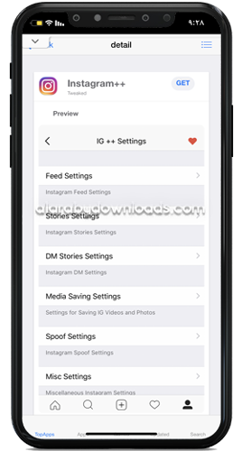 تفاصيل تطبيق انستقرام بلس - تحميل topstore للايفون