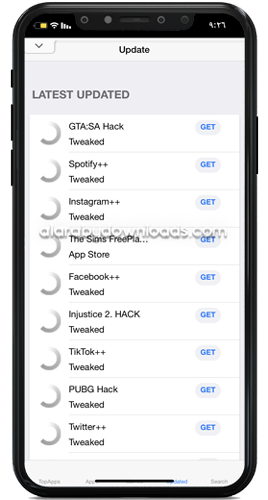 قسم التحديثات من توب ستور للايفون  - تحميل topstore للايفون