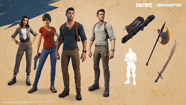 احصل على ملحقات مجموعة Uncharted بعد تنزيل فورت نايت للكمبيوتر