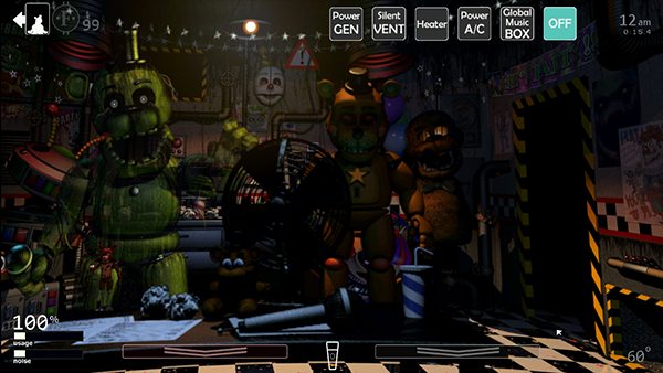 اختيار عناصر القوة بعد تحميل  fnaf Ultimate Custom Night تحميل مجاني