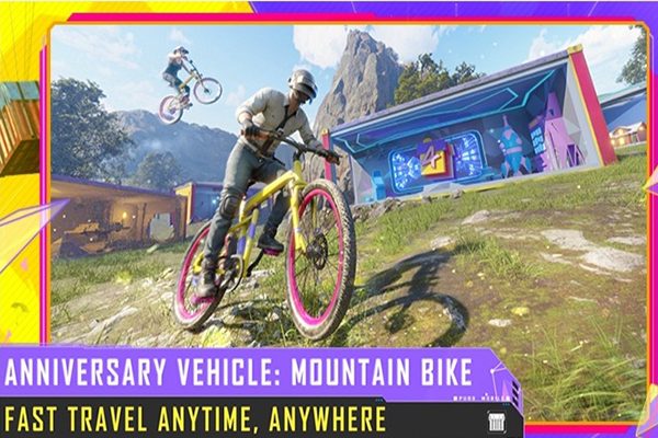 دراجة جبلية ملونة في احدث اصدار PUBG MOBILE 2022 برابط مباشر