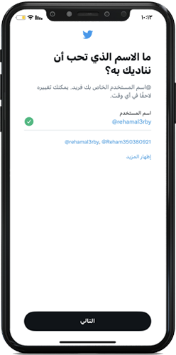 اسم مستخدم تويتر