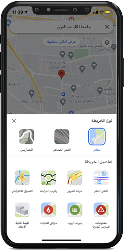اختيار نوع الخارطة