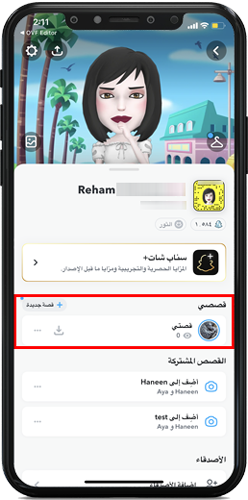 تم نشر الفيديو ستوري في السناب - برنامج ovf editor للايفون 