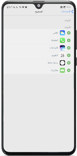 تعطيل أو تمكين الخيارات